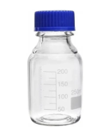 Frasco Reagente Vidro 250ml Tampa Azul