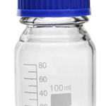 Frasco Reagente vidro 100ml Tampa Azul
