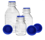 Frasco Reagente vidro 100ml Tampa Azul - Imagem 2