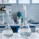 Balão Volumétrico 500, 1000, 2000, 5000ml Com Rolha De Polietileno